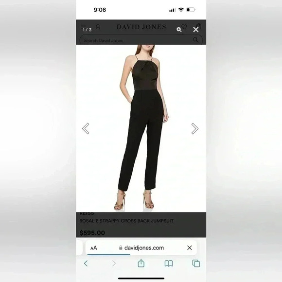 REISS ROSALIE STRAPPY CROSS BACK JUMPSUIT - Picture 6 of 15